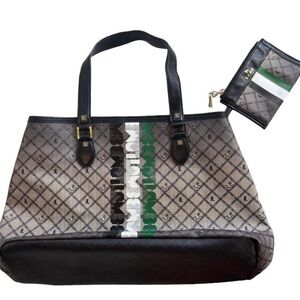 L.A.M.B. by Gwen Stefani Monogram Leather and PVC Tote Bag